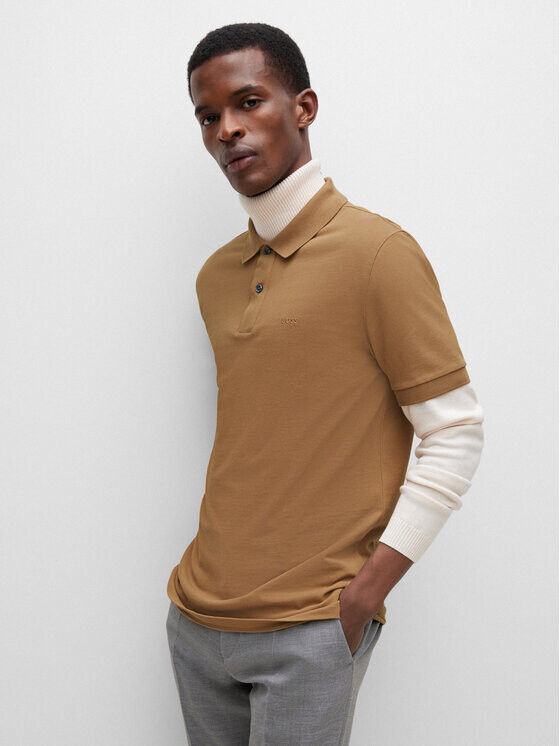 Рубашка поло стандартного кроя Boss, бежевый
Рубашка поло стандартного кроя Boss, бежевый