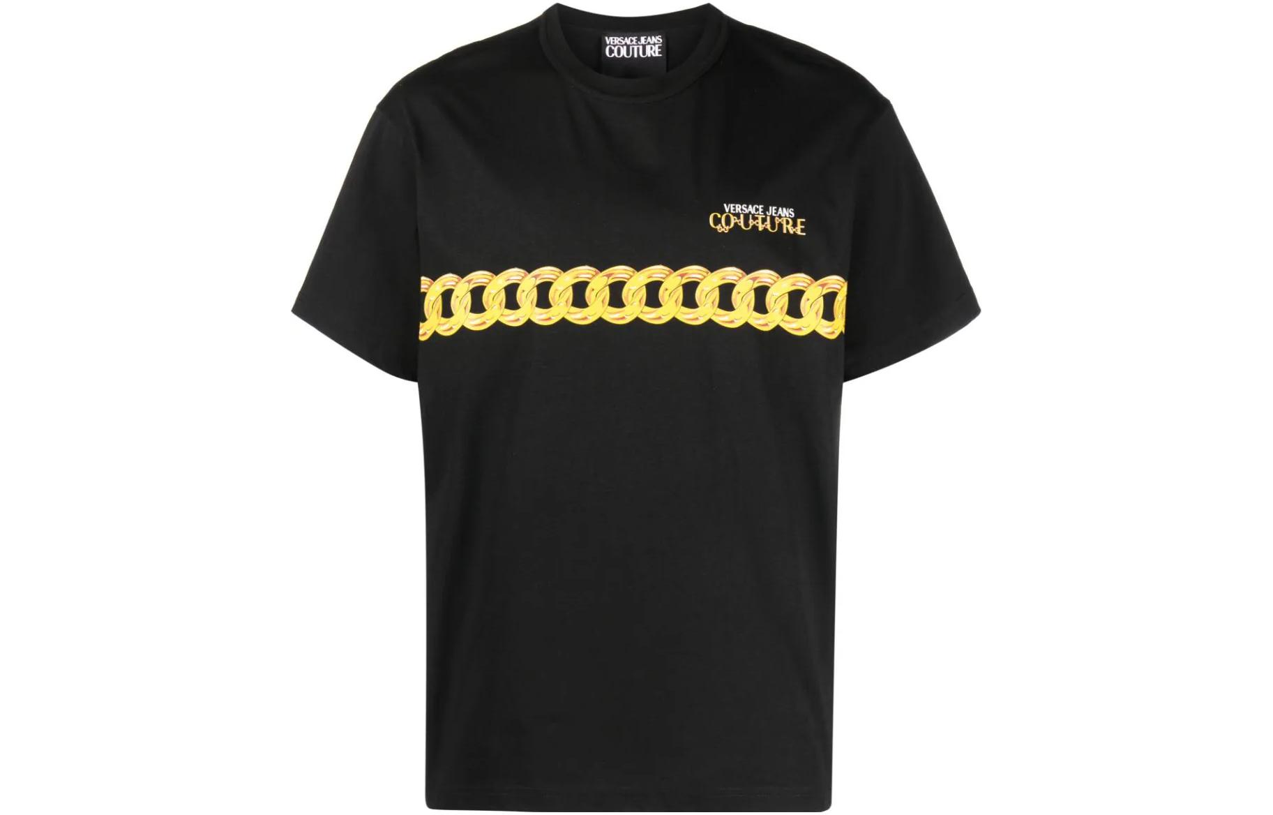 Футболка из хлопка с принтом в виде цепных звеньев VERSACE JEANS COUTURE, черный
Футболка из хлопка с принтом в виде цепных звеньев VERSACE JEANS COUTURE, черный