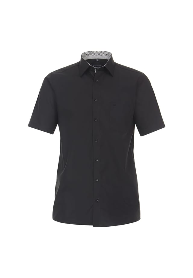 Рубашка делового покроя с коротким рукавом однотонная комфортного кроя Casamoda, черный
Рубашка делового покроя с коротким рукавом однотонная комфортного кроя Casamoda, черный