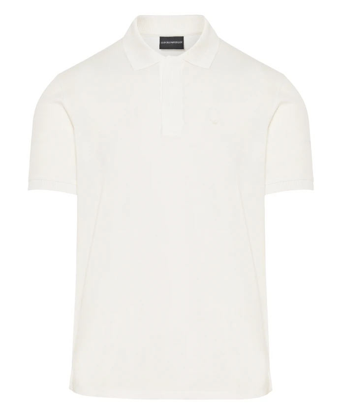 Хлопковая рубашка-поло с вышитым логотипом. Emporio Armani, белый
Хлопковая рубашка-поло с вышитым логотипом. Emporio Armani, белый