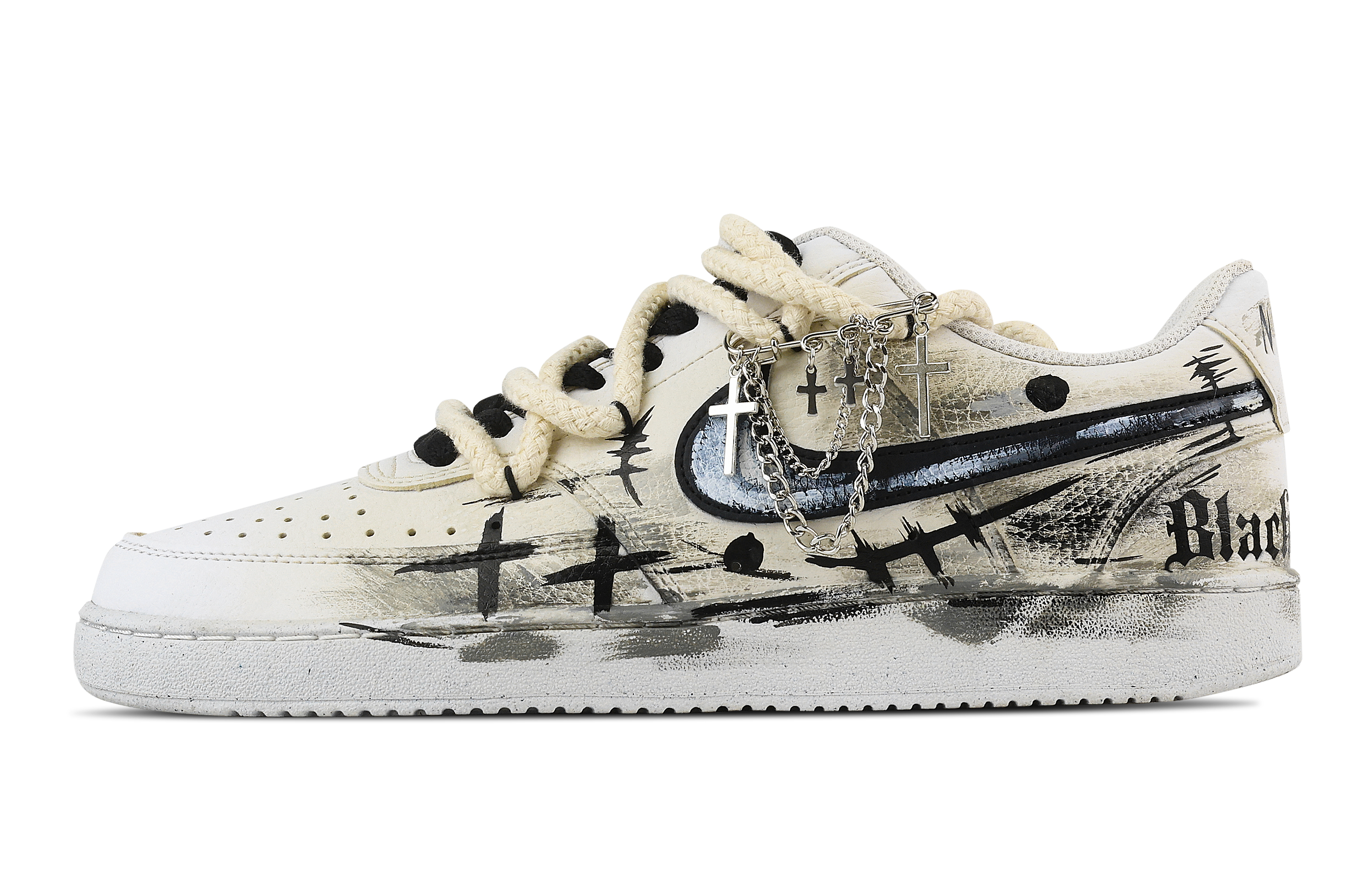 Мужские кроссовки для скейтборда Court Vision 1 Cross Ash с износостойкими противоскользящими низкими подошвами Nike, Black 
Мужские кроссовки для скейтборда Court Vision 1 Cross Ash с износостойкими противоскользящими низкими подошвами Nike, Black