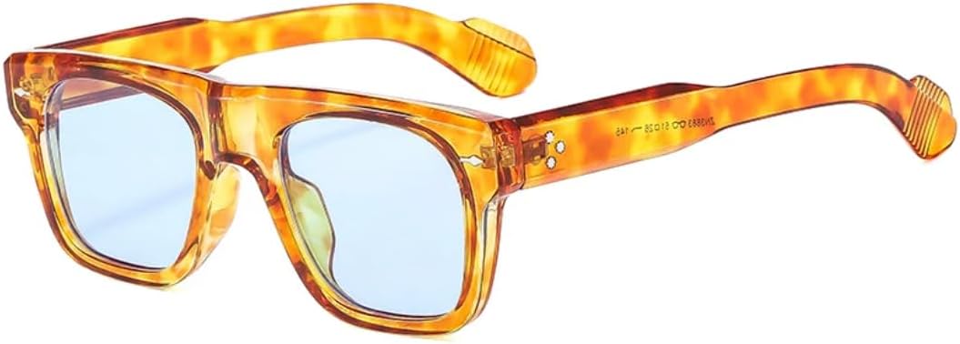 Популярные модные квадратные женские солнцезащитные очки в стиле ретро с прозрачными линзами цвета океана, защита от УФ-излучения UV400, мужские очки с заклепками в стиле панк UATXTAU, Amber Blue
Популярные модные квадратные женские солнцезащитные очки в стиле ретро с прозрачными линзами цвета океана, защита от УФ-излучения UV400, мужские очки с заклепками в стиле панк UATXTAU, Amber Blue