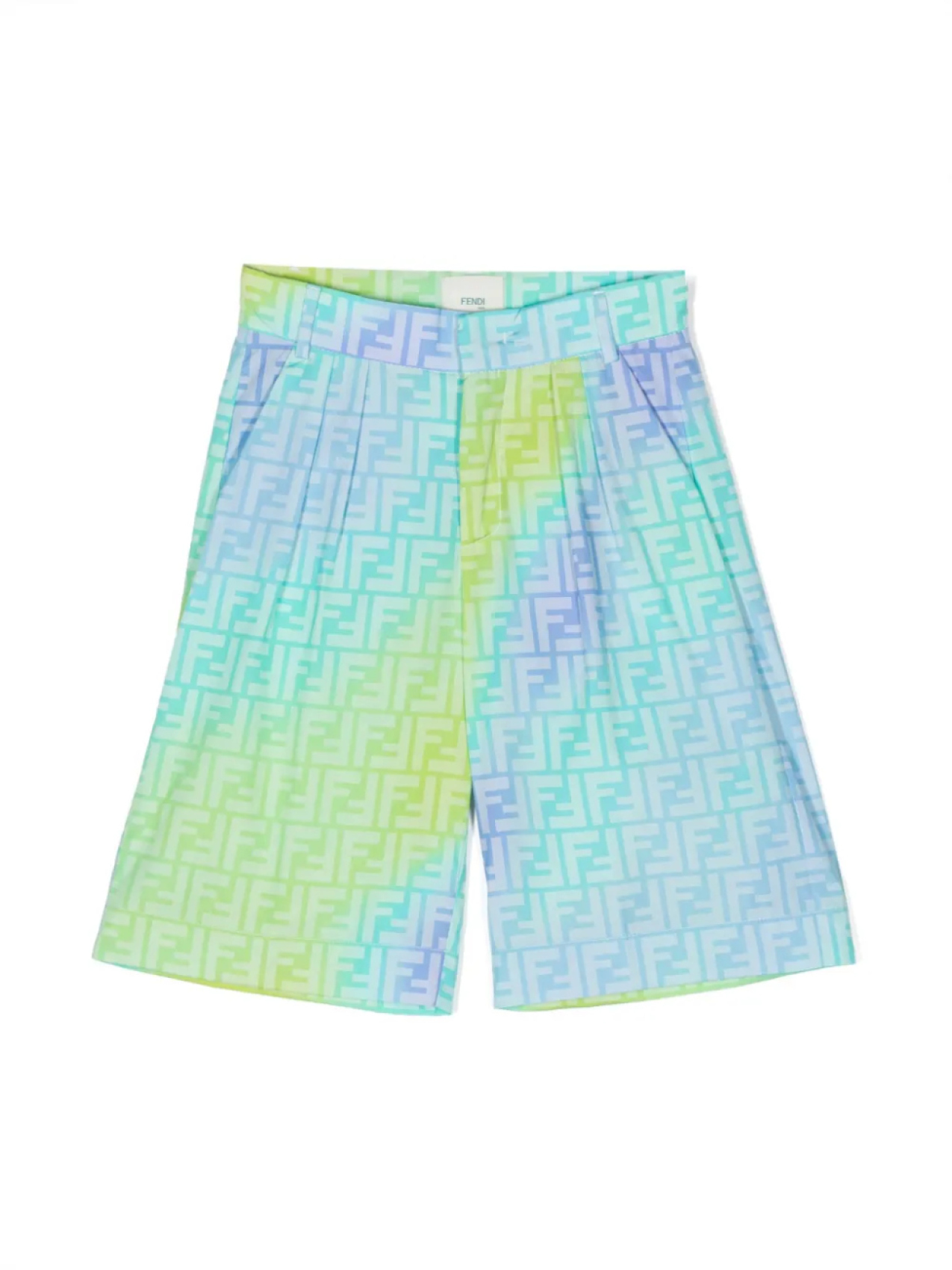 Шорты с логотипом FF Fendi Kids, синий 
Шорты с логотипом FF Fendi Kids, синий