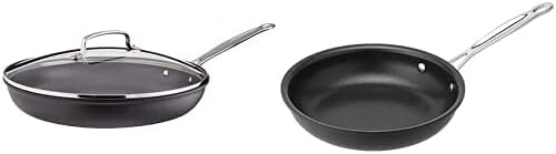 Cuisinart 622-30G, 12-дюймовая сковорода с антипригарным покрытием и твердым анодированием, со стеклянной крышкой и классическая 8-дюймовая открытая сковорода Chef's 622-20 с антипригарным покрытием, с твердым анодированием, Black
Cuisinart 622-30G, 12-дюймовая сковорода с антипригарным покрытием и твердым анодированием, со стеклянной крышкой и классическая 8-дюймовая открытая сковорода Chef's 622-20 с антипригарным покрытием, с твердым анодированием, Black