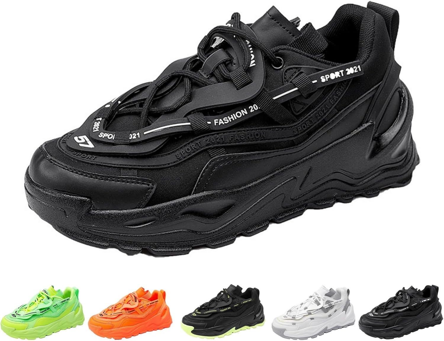 Модные стильные кроссовки для мужчин и женщин, трендовые массивные платформенные спортивные повседневные туфли для ходьбы Macefil, черный
Модные стильные кроссовки для мужчин и женщин, трендовые массивные платформенные спортивные повседневные туфли для ходьбы Macefil, черный