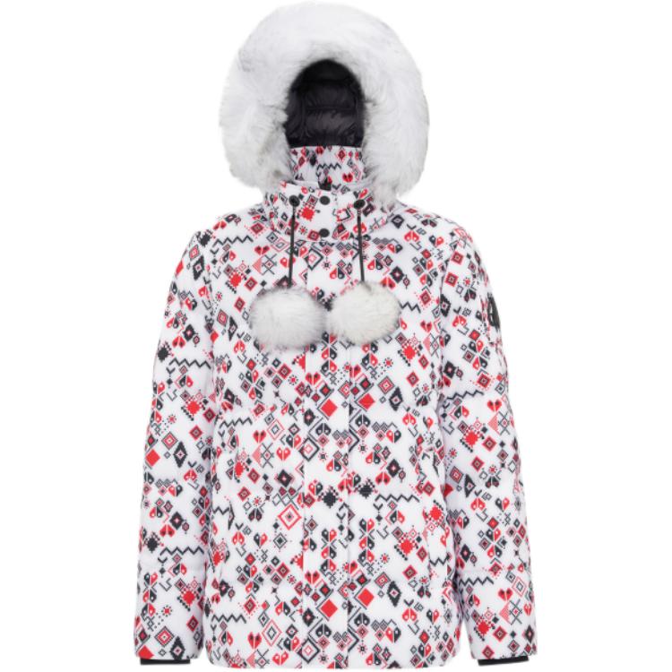 Moose Knuckles Трехслойная пуховая куртка для женщин с принтом для катания на лыжах, Skiing Print/Natural
Moose Knuckles Трехслойная пуховая куртка для женщин с принтом для катания на лыжах, Skiing Print/Natural