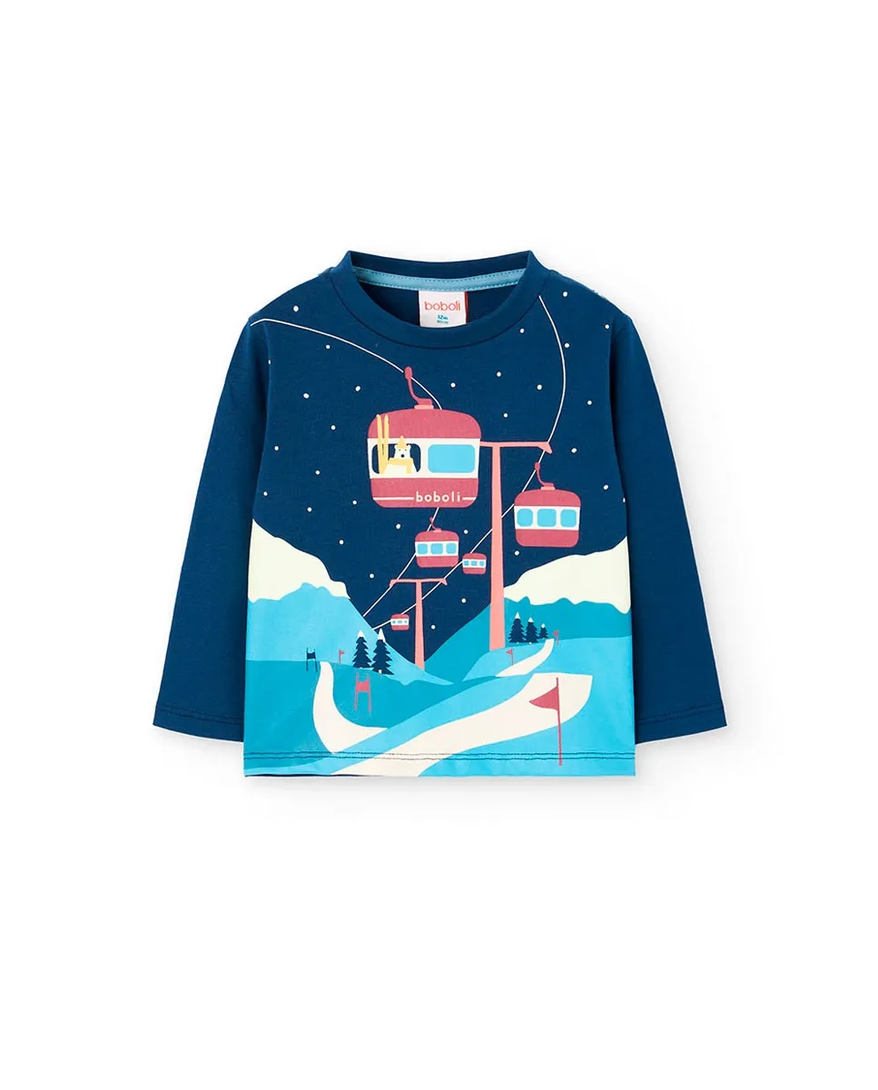 Детская футболка для мальчика с круглым вырезом и длинным рукавом Boboli, темно-синий
Детская футболка для мальчика с круглым вырезом и длинным рукавом Boboli, темно-синий