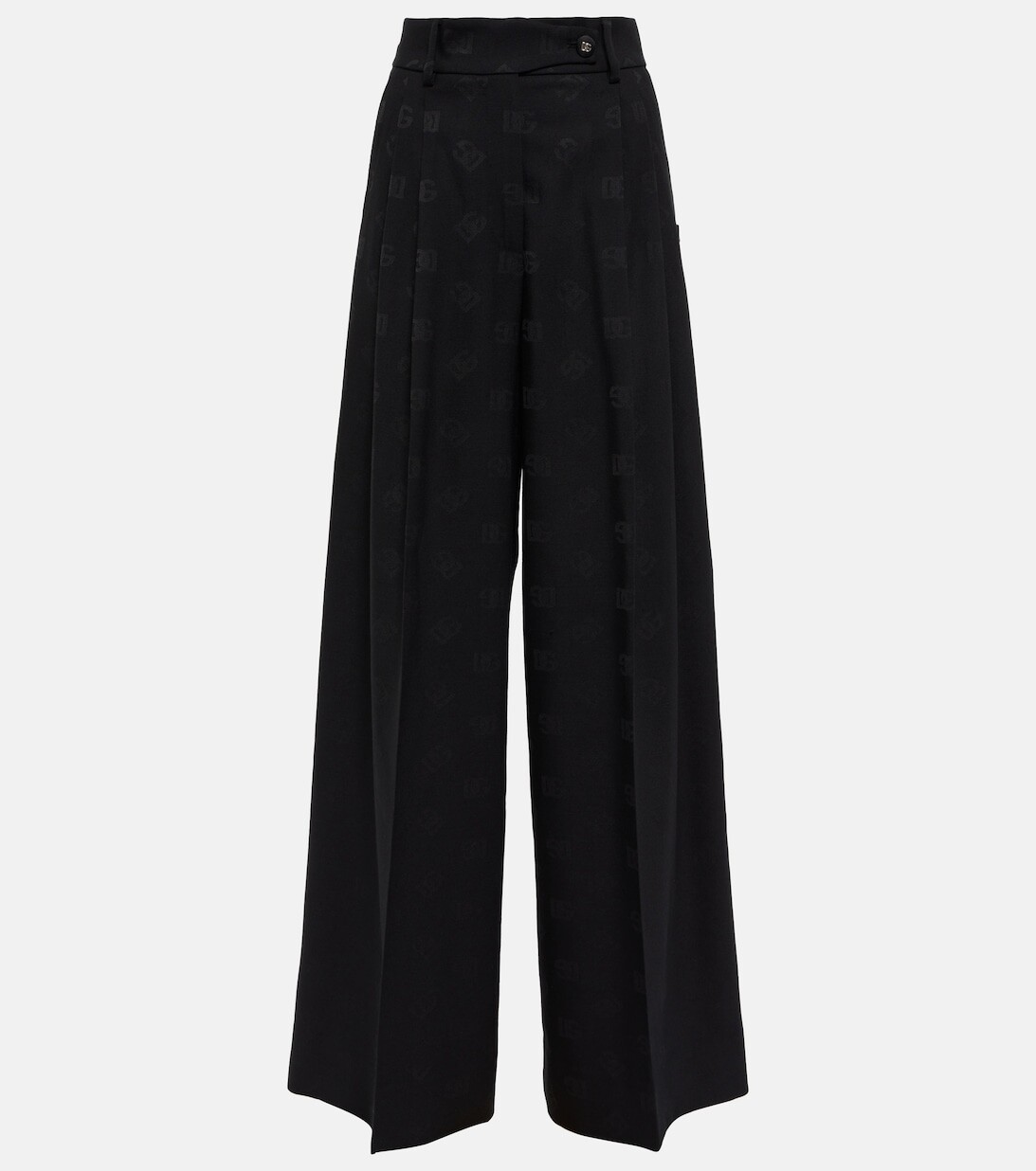 Широкие брюки из смесовой шерсти с высокой посадкой DOLCE&GABBANA, черный
Широкие брюки из смесовой шерсти с высокой посадкой DOLCE&GABBANA, черный