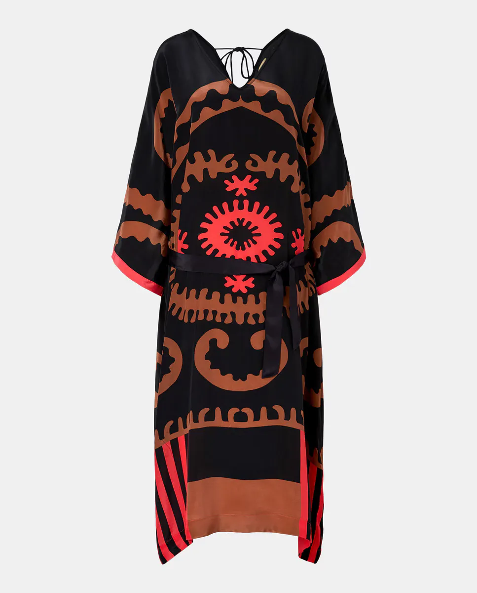 Кафтан с ретро-принтом и рукавом кимоно Latouche, черный
Кафтан с ретро-принтом и рукавом кимоно Latouche, черный