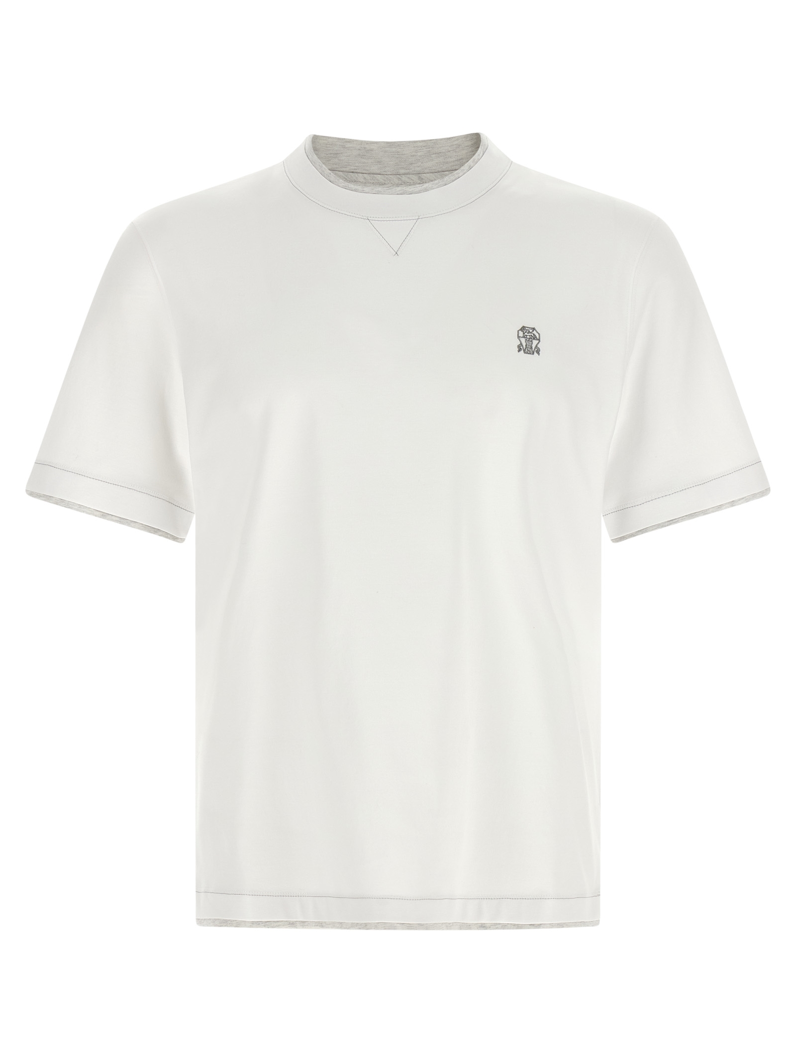 Футболка с двойным слоем Brunello Cucinelli, белый
Футболка с двойным слоем Brunello Cucinelli, белый