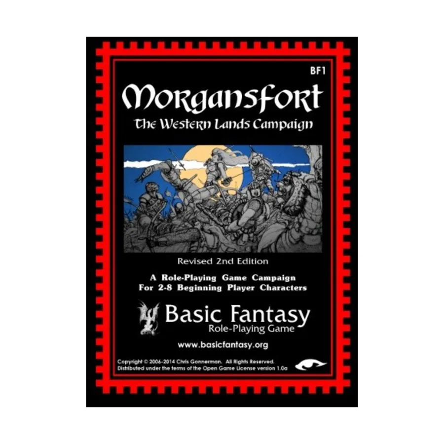 Morgansfort - The Western Lands Campaign (2nd Edition), Basic Fantasy (d20), мягкая обложка
Morgansfort - The Western Lands Campaign (2nd Edition), Basic Fantasy (d20), мягкая обложка
