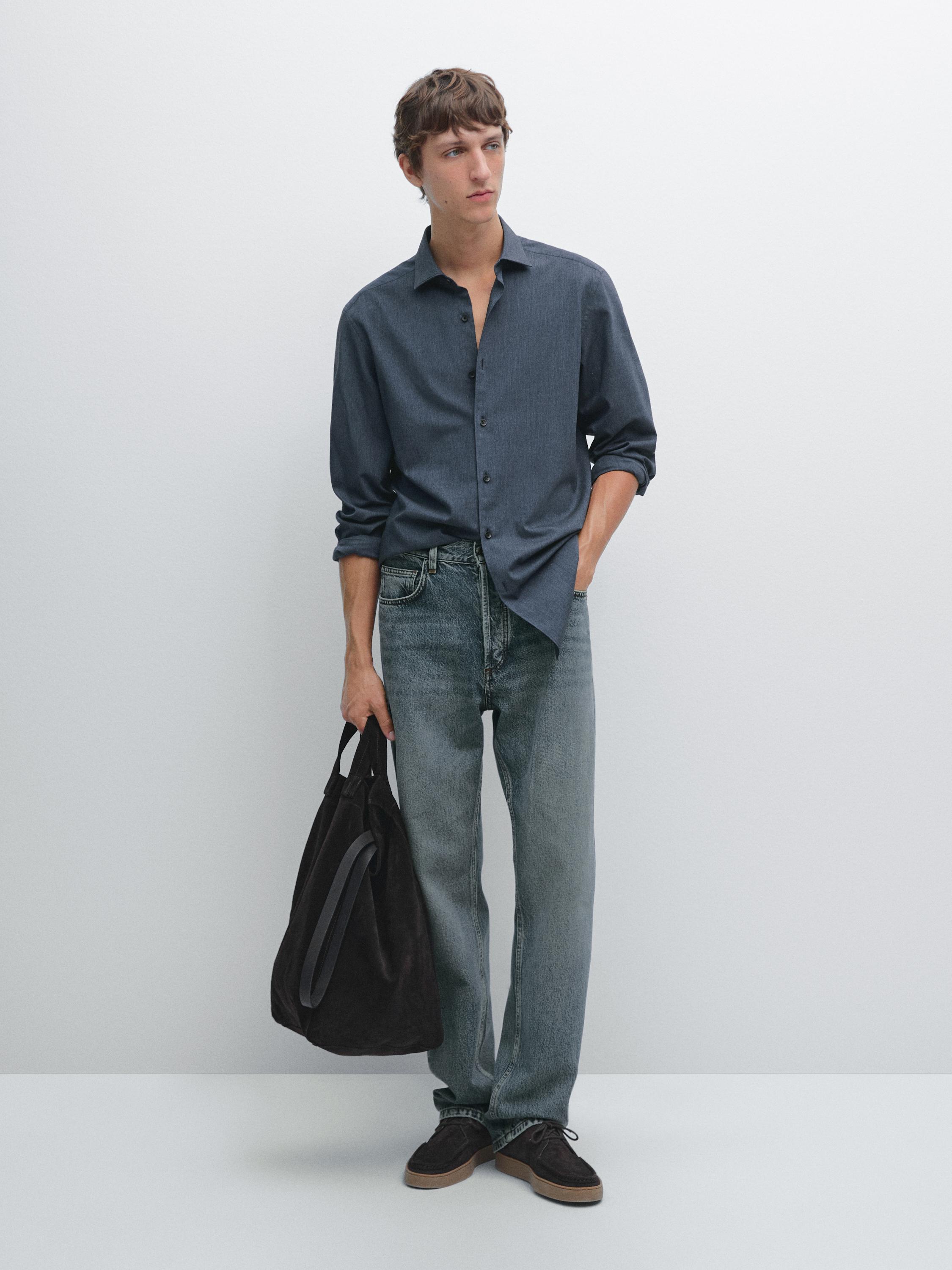 Рубашка Slim Fit из меланжевого твила Massimo Dutti, Medium Blue
Рубашка Slim Fit из меланжевого твила Massimo Dutti, Medium Blue