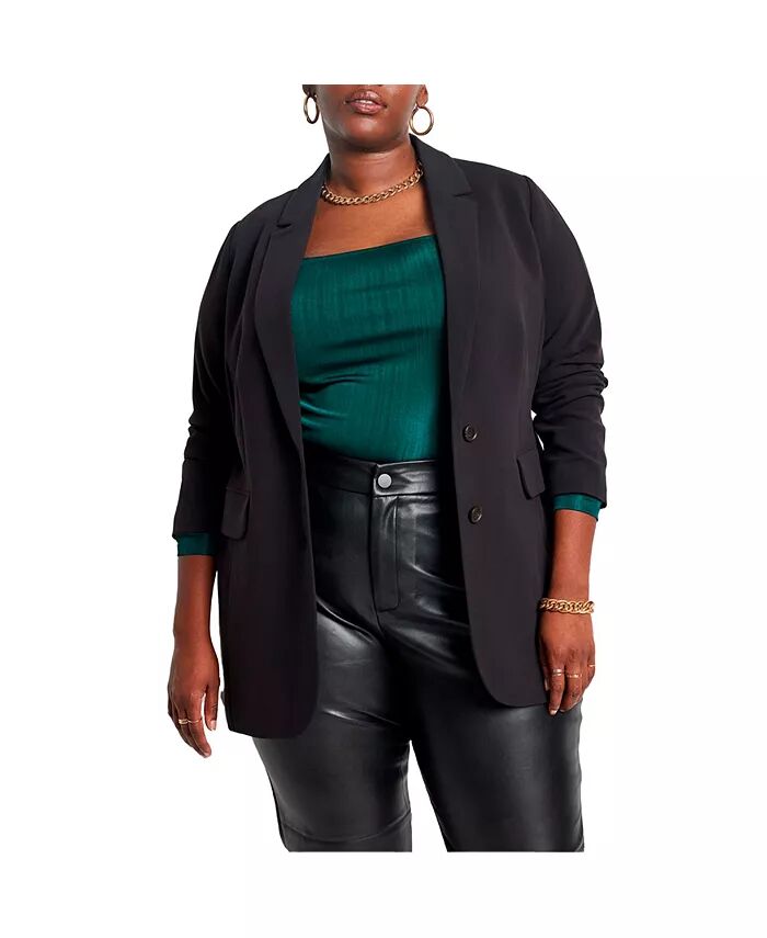 Женский блейзер Plus Size 365 Semi Stretch на двух пуговицах ELOQUII, черный
Женский блейзер Plus Size 365 Semi Stretch на двух пуговицах ELOQUII, черный