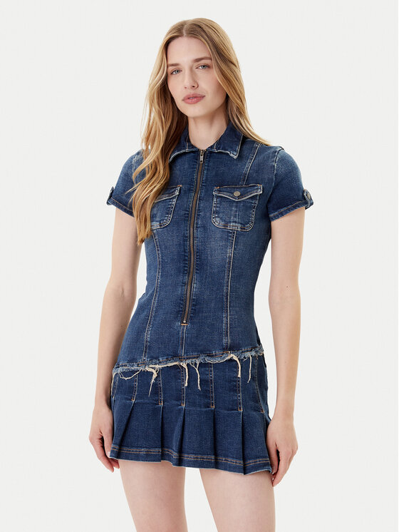 Джинсовое платье regular fit W5YK71 D4H1D Guess, синий
Джинсовое платье regular fit W5YK71 D4H1D Guess, синий