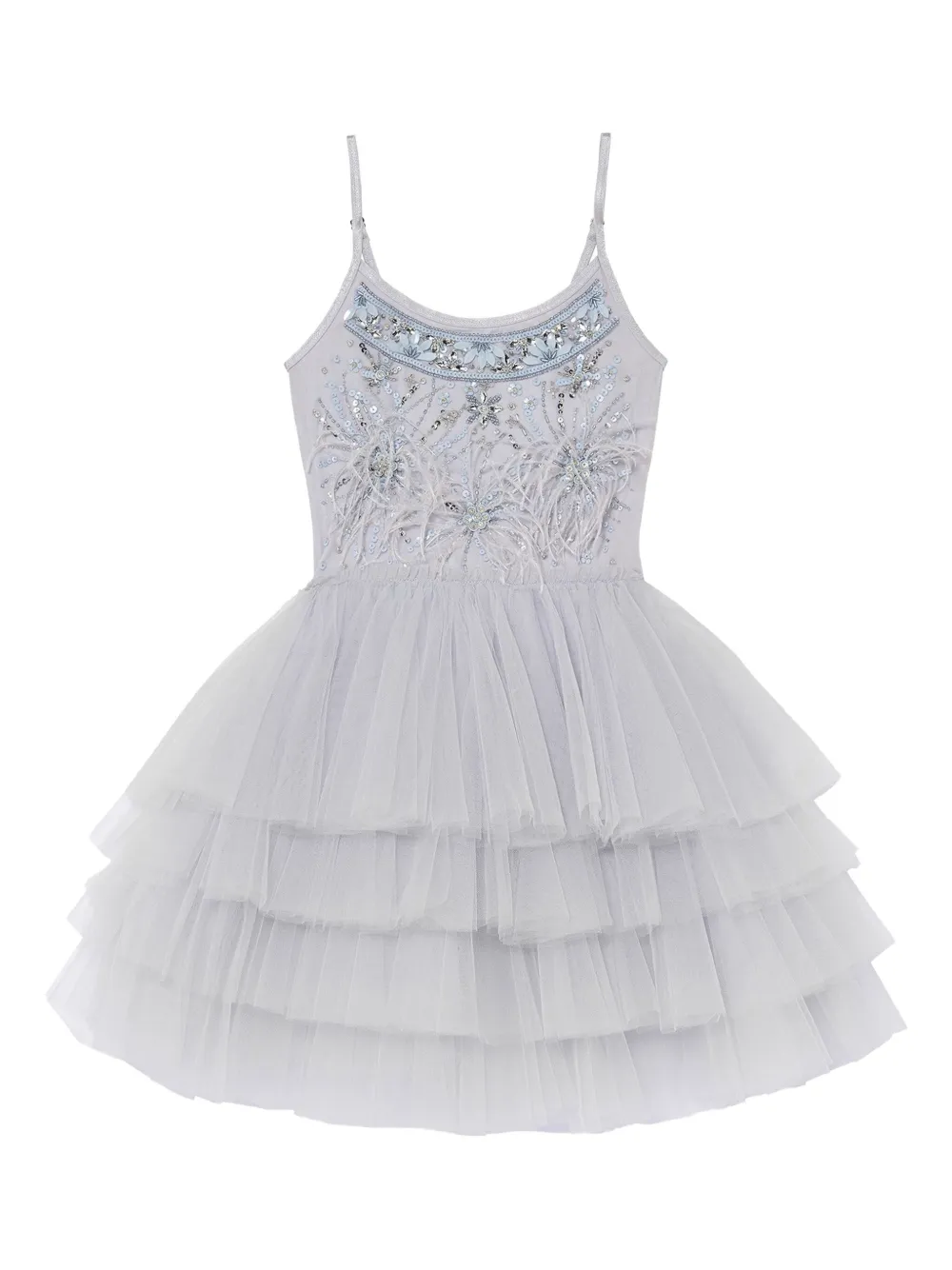 Многослойное платье с декором «Пернатый сад» Tutu Du Monde, синий
Многослойное платье с декором «Пернатый сад» Tutu Du Monde, синий