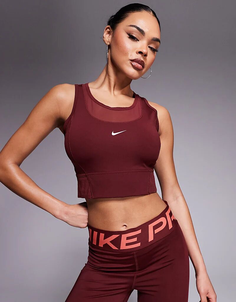 Укороченный сетчатый топ Nike Pro Training Dri-FIT бордового цвета Nike Training
Укороченный сетчатый топ Nike Pro Training Dri-FIT бордового цвета Nike Training