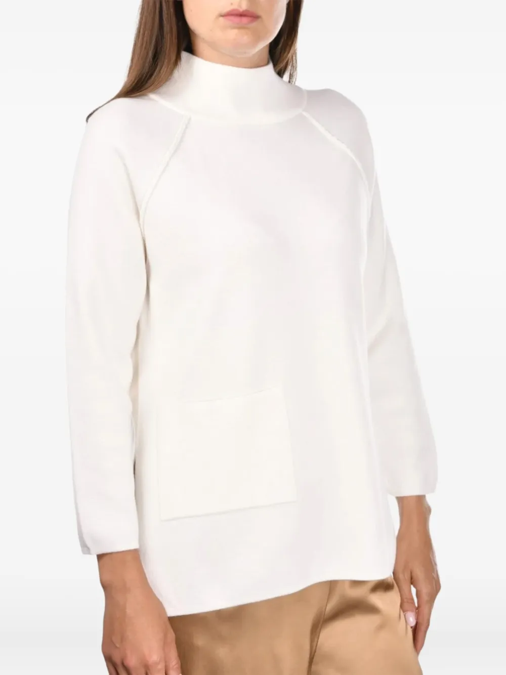 Свитер с высоким воротом и карманами Gran Sasso, белый
Свитер с высоким воротом и карманами Gran Sasso, белый