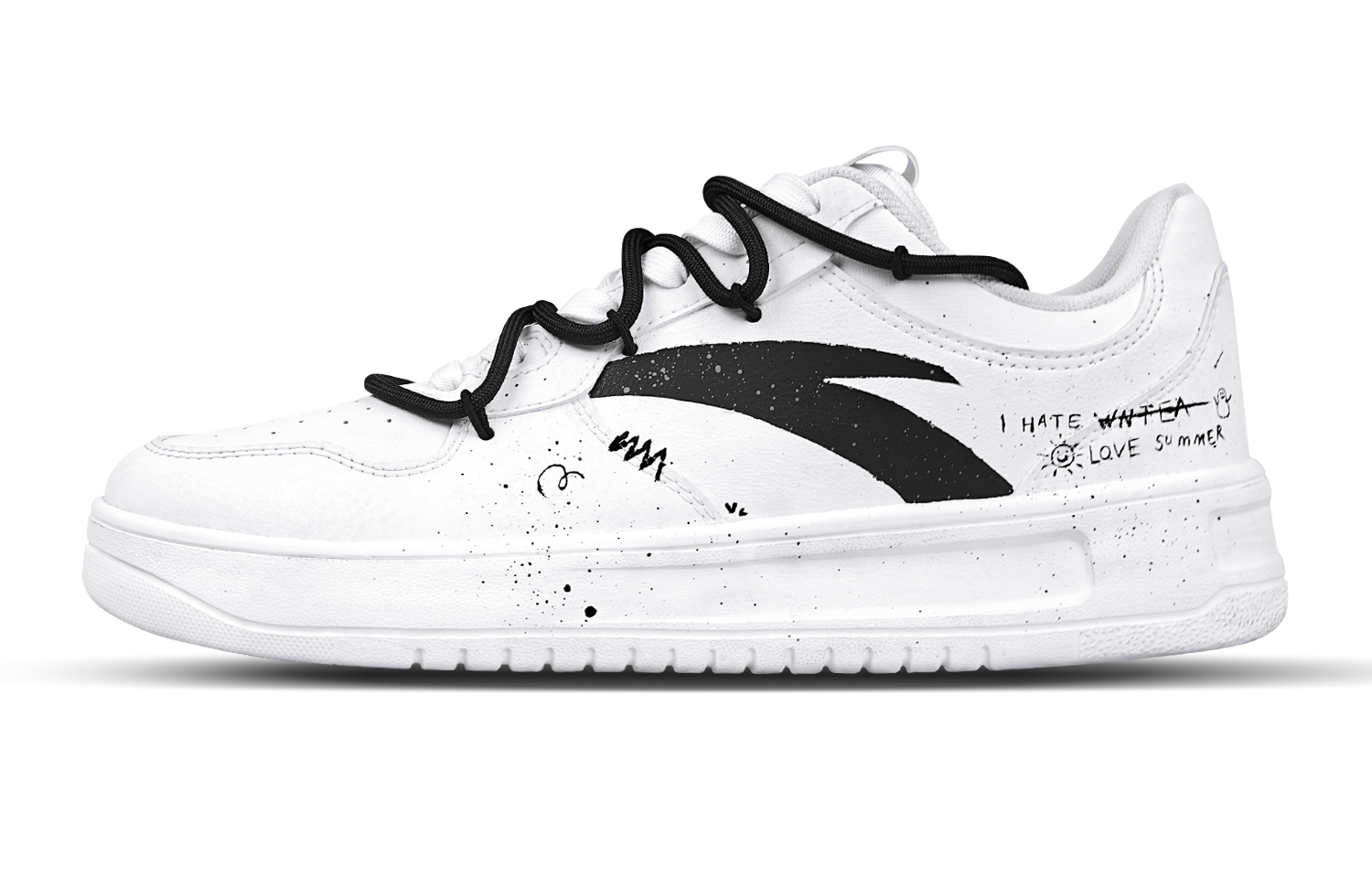 ANTA Расслабленные нескользящие устойчивые к истиранию низкие кроссовки для скейтбординга мужские black white
ANTA Расслабленные нескользящие устойчивые к истиранию низкие кроссовки для скейтбординга мужские black white