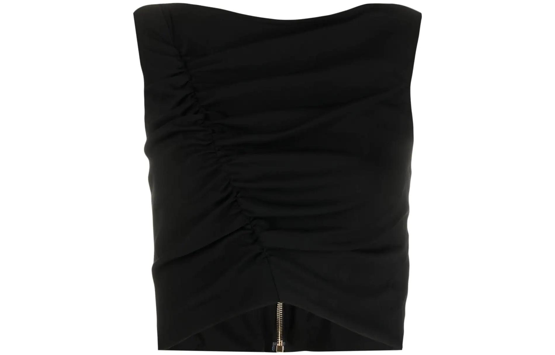 Топ кроп без рукавов со сборками VERSACE, черный
Топ кроп без рукавов со сборками VERSACE, черный