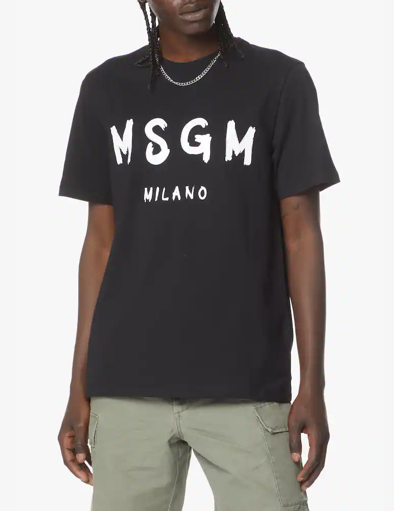 Футболка с логотипом MSGM, черный 
Футболка с логотипом MSGM, черный