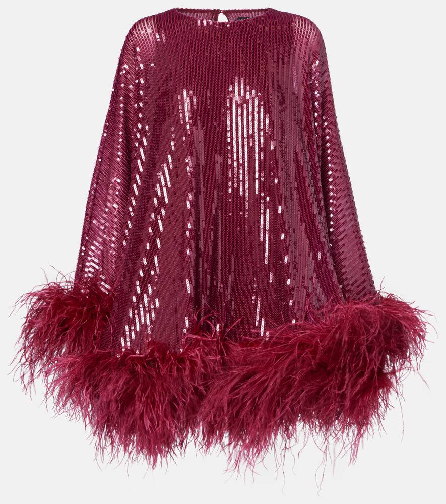 Вегас шифоновый кафтан с пайетками и перьями Taller Marmo, Burgundy
Вегас шифоновый кафтан с пайетками и перьями Taller Marmo, Burgundy