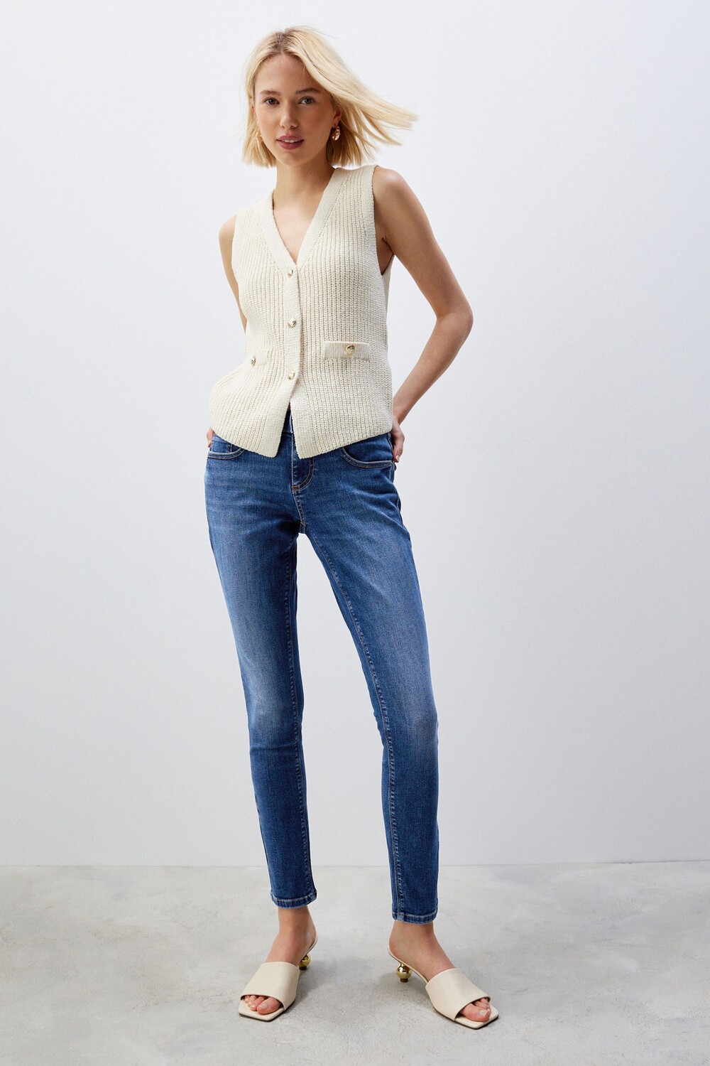 Низкие узкие джинсы Next, синий
Низкие узкие джинсы Next, синий