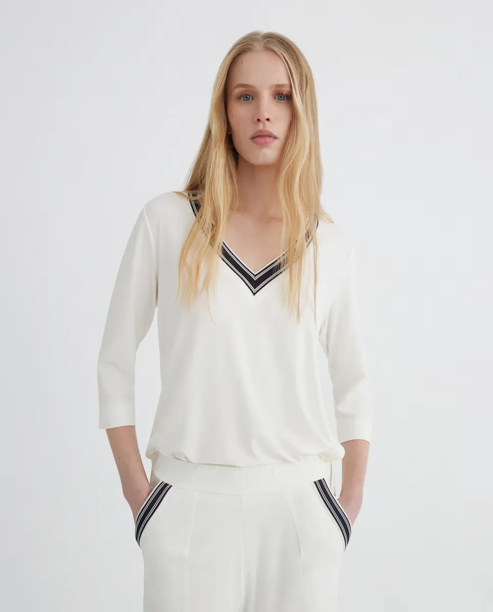 Футболка с рукавами 3/4 и V-образным вырезом Guitare, цвет Crudo 
Футболка с рукавами 3/4 и V-образным вырезом Guitare, цвет Crudo