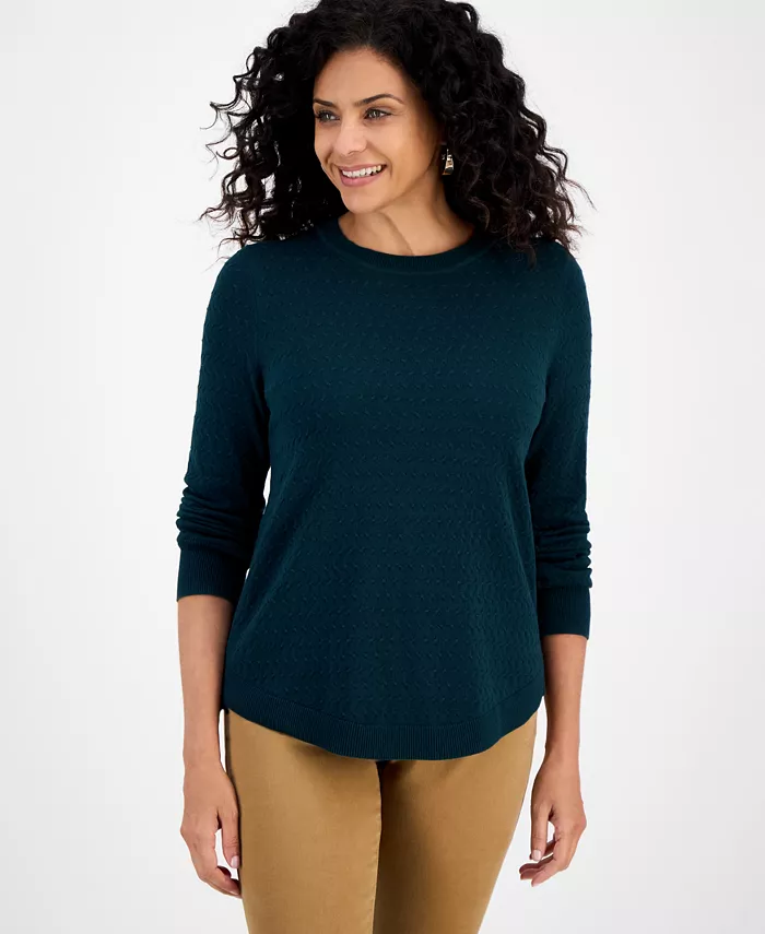 Женский хлопковый пуловер с асимметричным краем Style & Co, зеленый
Женский хлопковый пуловер с асимметричным краем Style & Co, зеленый