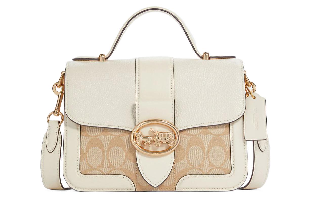 Сумка-мессенджер Georgie из холста с кожаными вставками, малый размер, для женщин, молочно-белый и светло-коричневый COACH
Сумка-мессенджер Georgie из холста с кожаными вставками, малый размер, для женщин, молочно-белый и светло-коричневый COACH