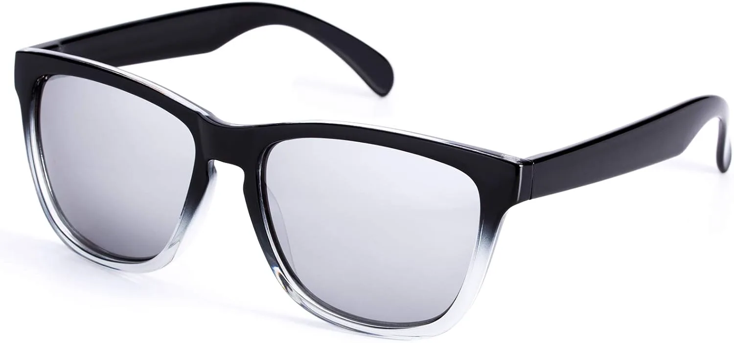 Женские солнцезащитные очки COLOSSEIN, классическая квадратная оправа, зеркальные линзы UV400, подходят для пляжа, отдыха и вождения, C5 - Black/Silver Mirrored Lens
Женские солнцезащитные очки COLOSSEIN, классическая квадратная оправа, зеркальные линзы UV400, подходят для пляжа, отдыха и вождения, C5 - Black/Silver Mirrored Lens