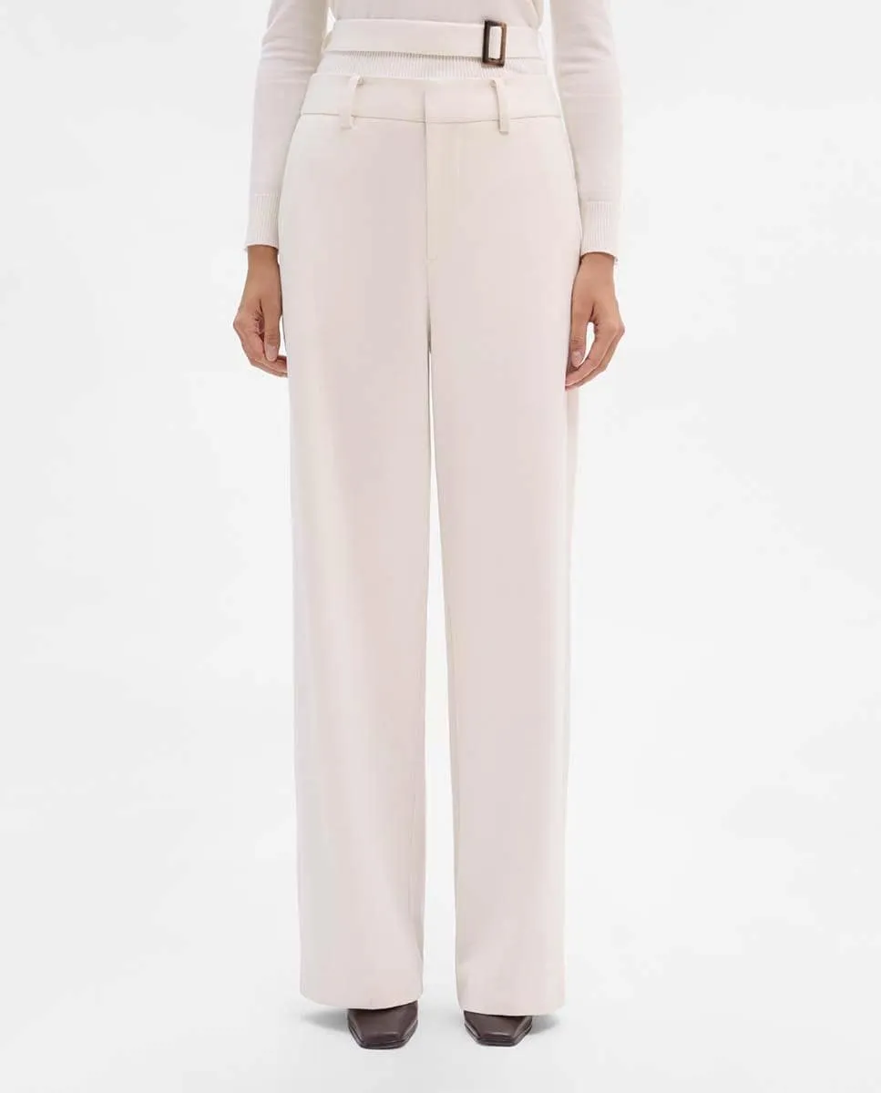 Женские брюки с широкими штанинами и поясом Simorra, белый
Женские брюки с широкими штанинами и поясом Simorra, белый