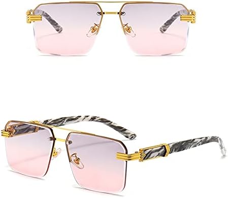 Солнцезащитные очки без оправы с принтом 2027 года для женщин и мужчин, винтажные солнцезащитные очки с металлическими линзами, защита от УФ-излучения UV400 MTZJH, Gold Black
Солнцезащитные очки без оправы с принтом 2027 года для женщин и мужчин, винтажные солнцезащитные очки с металлическими линзами, защита от УФ-излучения UV400 MTZJH, Gold Black