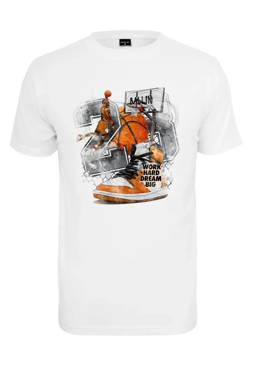 Рубашка с короткими рукавами Mister Tee "Mister Tee Men's Vintage Ballin Tee" Mistertee, белый 
Рубашка с короткими рукавами Mister Tee "Mister Tee Men's Vintage Ballin Tee" Mistertee, белый