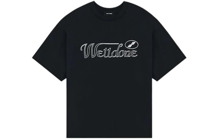 Футболка унисекс черная We11Done, черный 
Футболка унисекс черная We11Done, черный