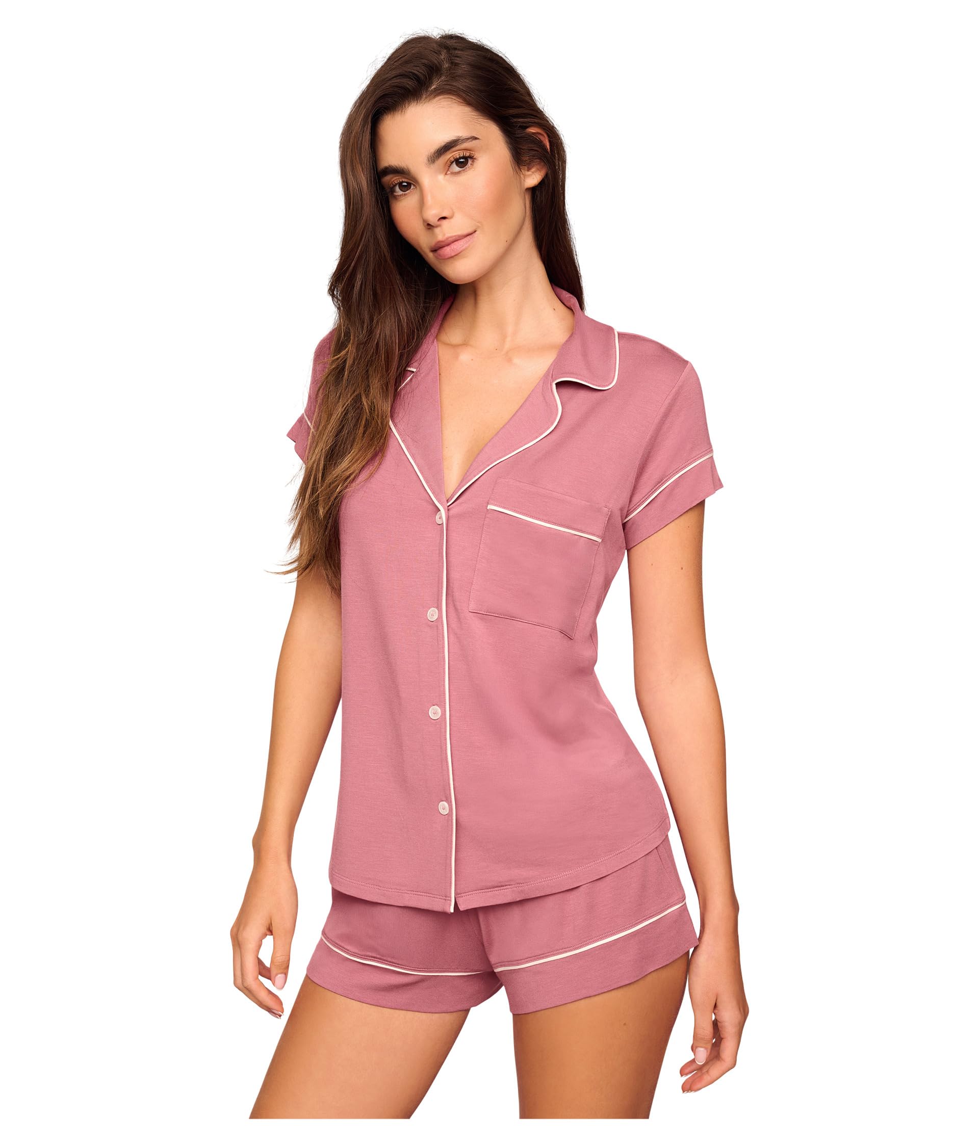 Пижама Eberjey Gisele - Shortie Short PJ Set, цвет Berry Blush/Ivory
Пижама Eberjey Gisele - Shortie Short PJ Set, цвет Berry Blush/Ivory