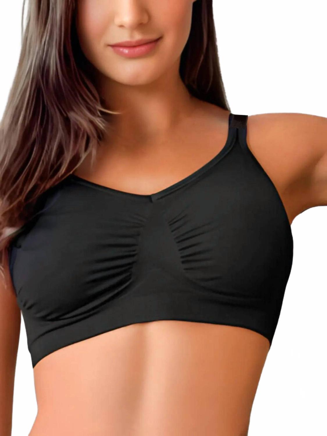 Ультракомфортный бесшовный беспроводной бюстгальтер с 4-сторонним растяжением и охлаждающей тканью черный Siluets
Ультракомфортный бесшовный беспроводной бюстгальтер с 4-сторонним растяжением и охлаждающей тканью черный Siluets
