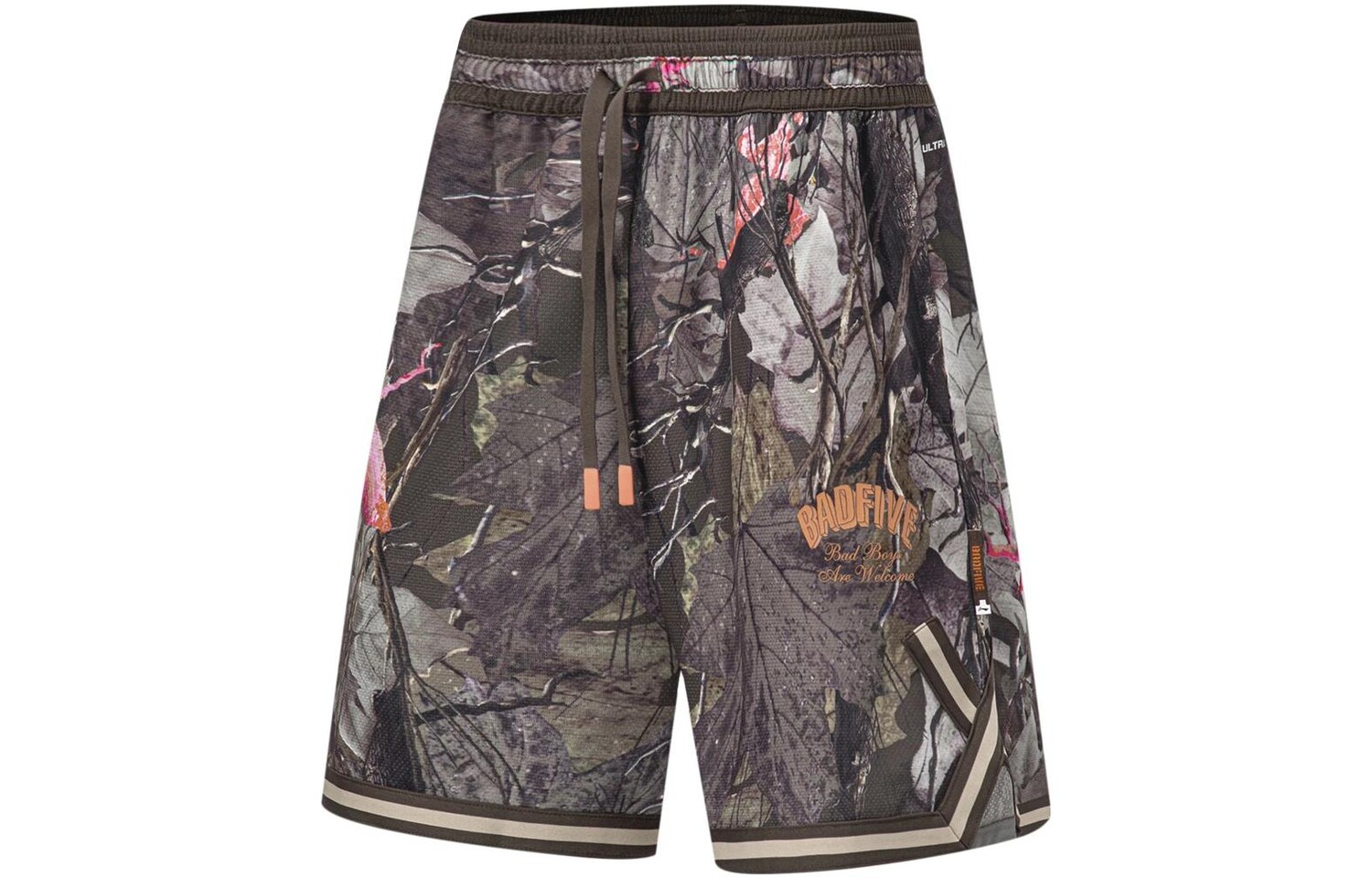 Баскетбольные шорты Badfive мужские с принтом листьев Lining, цвет Leaf Print