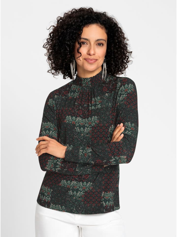 Рубашка с воротником-стойкой в черно-терра-цвете WITT WEIDEN
Рубашка с воротником-стойкой в черно-терра-цвете WITT WEIDEN