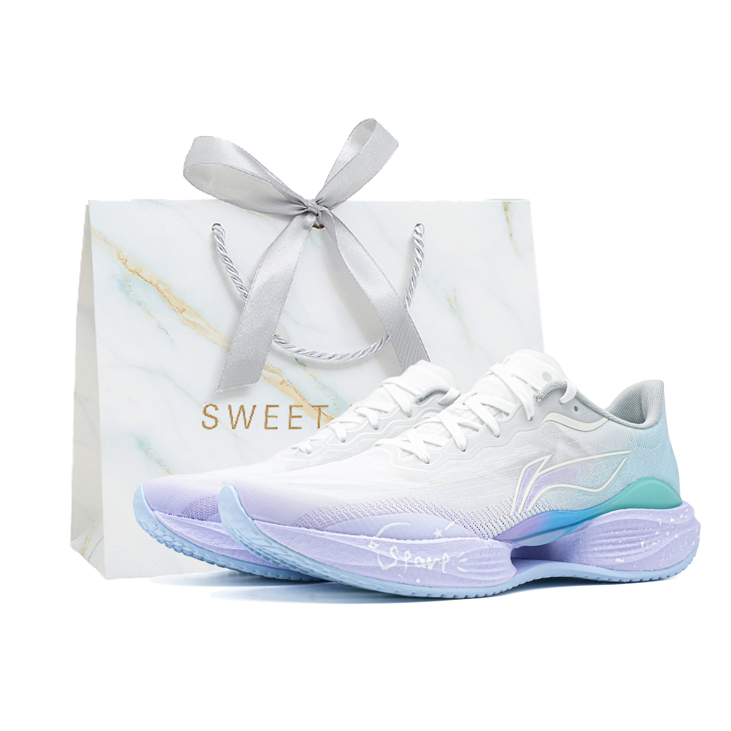 LINING Сверхлегкие беговые кроссовки 22 unisex низкие белый/синий/фиолетовый
LINING Сверхлегкие беговые кроссовки 22 unisex низкие белый/синий/фиолетовый