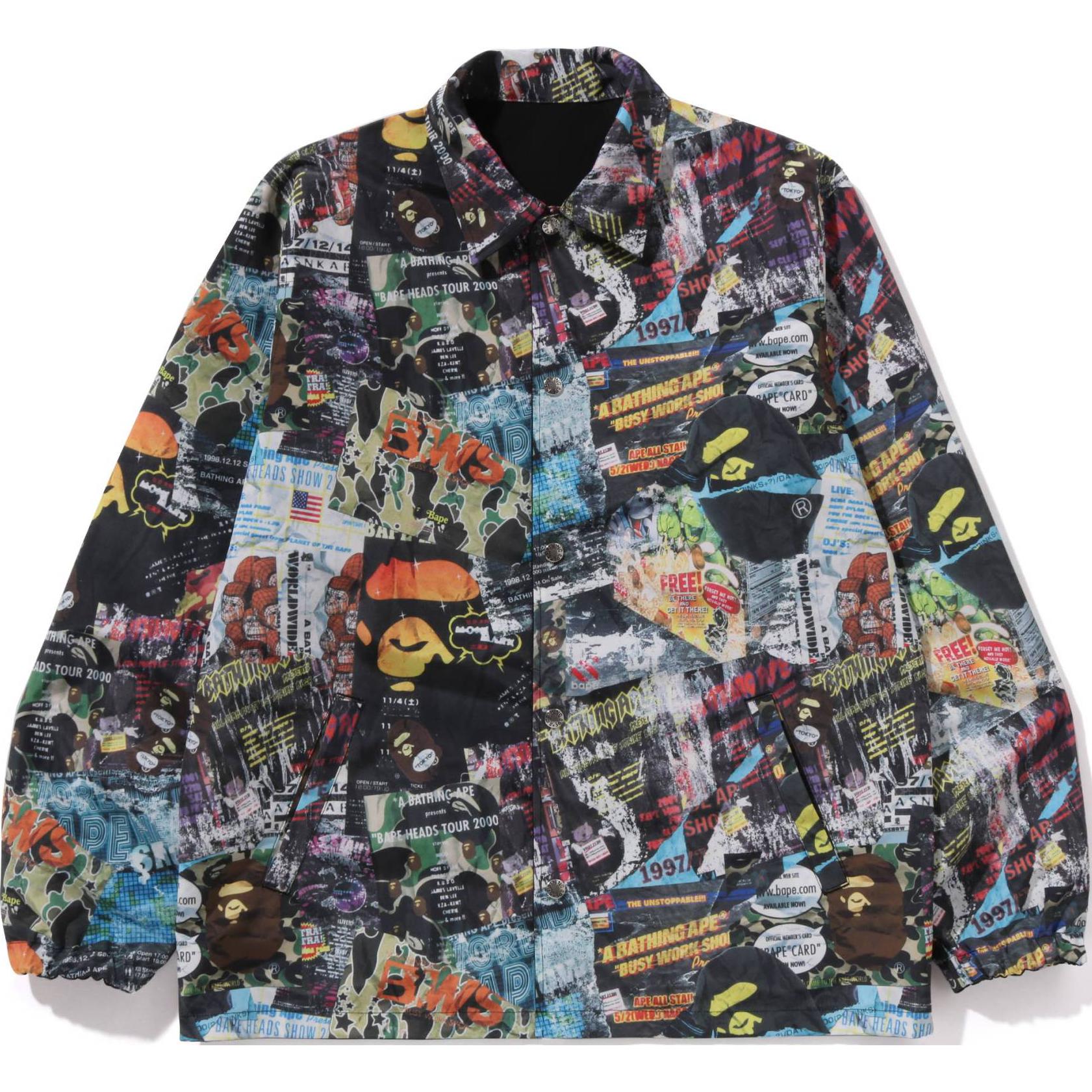 A BATHING APE Реверсивная куртка тренера с принтом флаера, Multicolor
A BATHING APE Реверсивная куртка тренера с принтом флаера, Multicolor