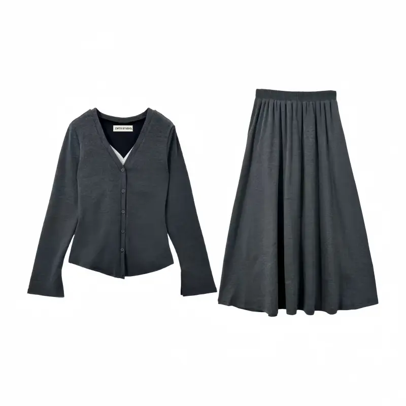 Комплект с юбкой women's gray ZWTX STUDIO
Комплект с юбкой women's gray ZWTX STUDIO