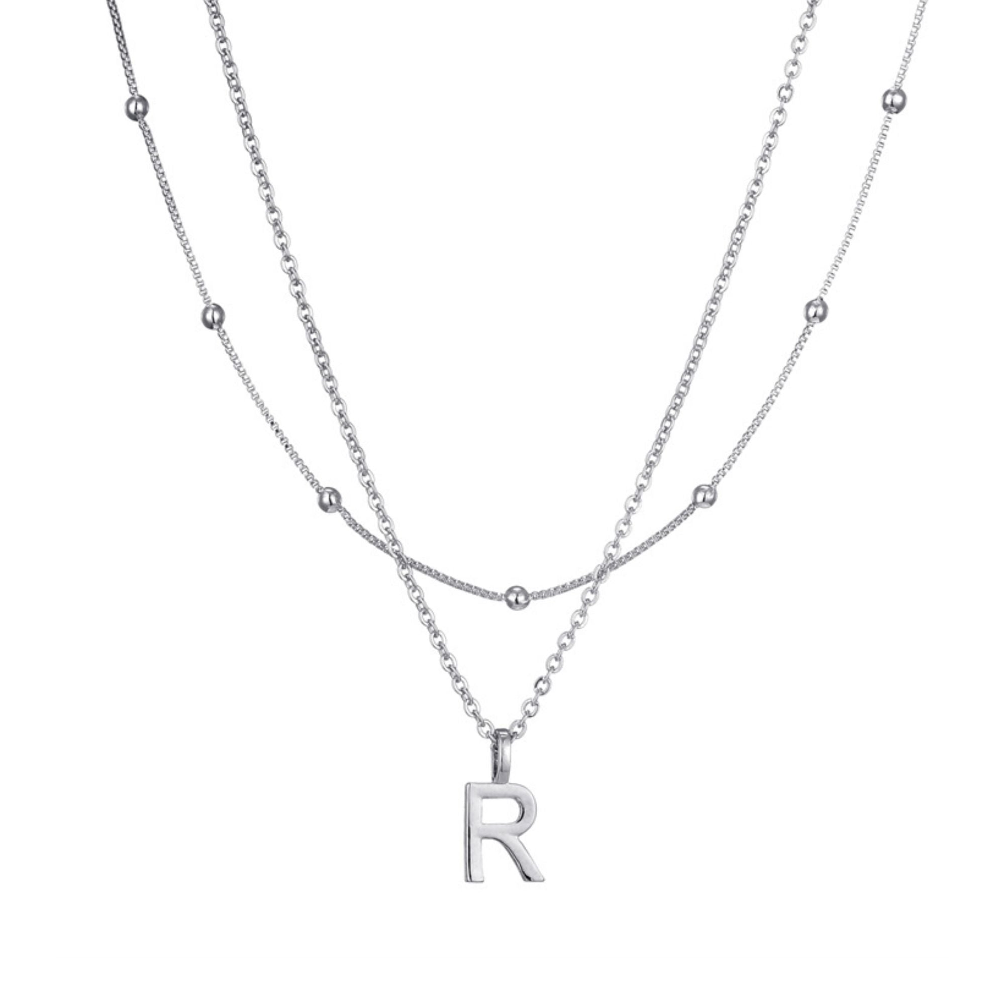 Посеребренное многослойное ожерелье с инициалами Adornia, Silver-R
Посеребренное многослойное ожерелье с инициалами Adornia, Silver-R