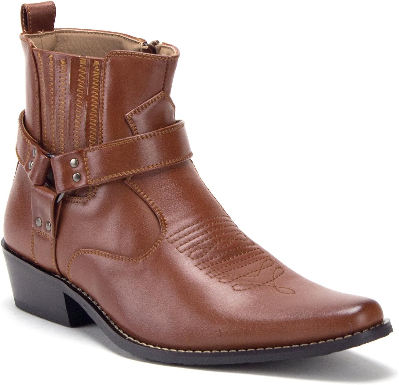 Мужские ковбойские ботинки Jazame в западном стиле, высокие до щиколотки, для мотоциклистов, с заостренным носком, мото-ботинки с перекрестным дизайном и пряжкой Jazamé, коричневый
Мужские ковбойские ботинки Jazame в западном стиле, высокие до щиколотки, для мотоциклистов, с заостренным носком, мото-ботинки с перекрестным дизайном и пряжкой Jazamé, коричневый