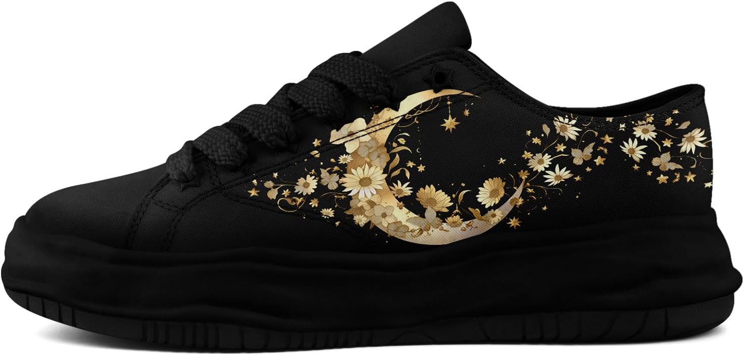 Кроссовки на холщовой основе AWSOLE для женщин и мужчин с принтом Луны, Солнца и Звезд, художественные низкие повседневные кроссовки, удобная легкая унисекс обувь, черный/коричневый/золотой/бежевый
Кроссовки на холщовой основе AWSOLE для женщин и мужчин с принтом Луны, Солнца и Звезд, художественные низкие повседневные кроссовки, удобная легкая унисекс обувь, черный/коричневый/золотой/бежевый