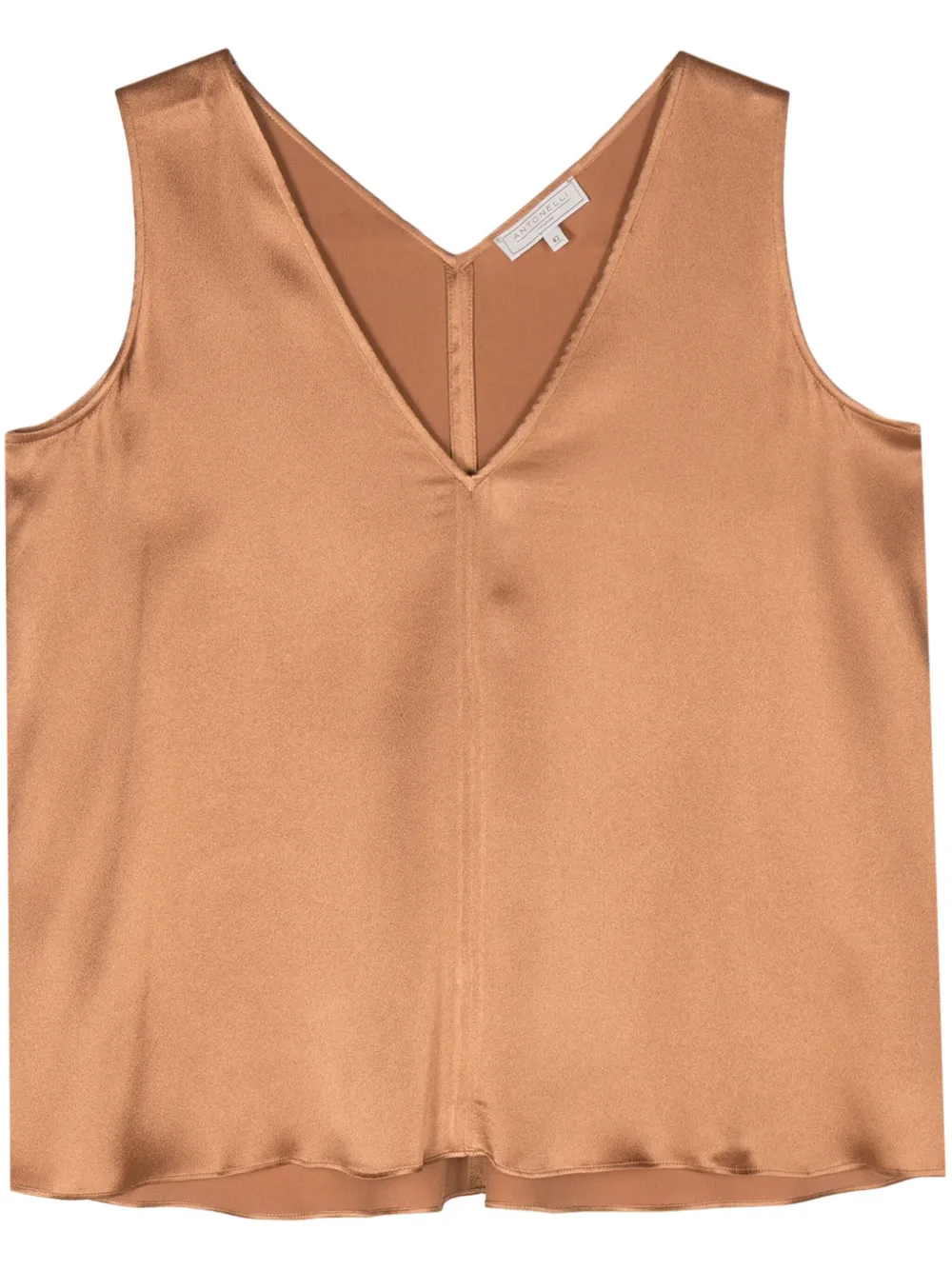 Атласный топ с V-образным вырезом Antonelli, коричневый
Атласный топ с V-образным вырезом Antonelli, коричневый