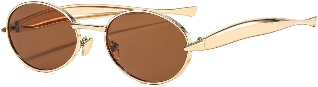 Овальные солнцезащитные очки в маленькой оправе для женщин и мужчин, винтажные, роскошные, в стиле панк, с металлическим покрытием, защита от УФ-излучения UV400 TOIPASTN, Gold Brown
Овальные солнцезащитные очки в маленькой оправе для женщин и мужчин, винтажные, роскошные, в стиле панк, с металлическим покрытием, защита от УФ-излучения UV400 TOIPASTN, Gold Brown