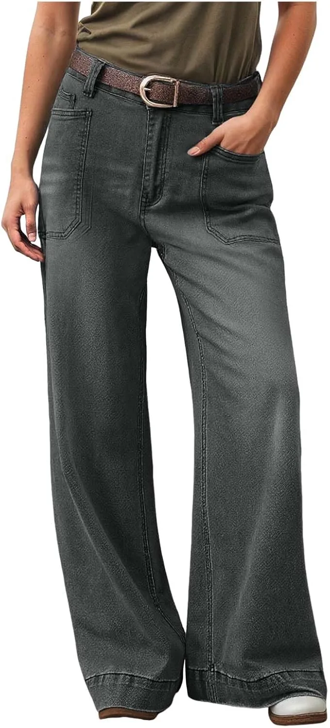 Женские джинсы Y2K с широкими штанинами, высокая посадка, эластичные
Женские джинсы Y2K с широкими штанинами, высокая посадка, эластичные