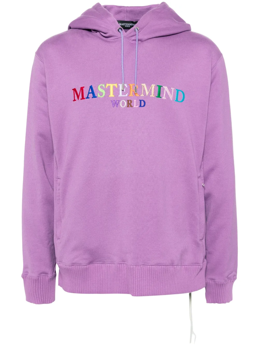 Худи с вышитым логотипом Mastermind World, фиолетовый 
Худи с вышитым логотипом Mastermind World, фиолетовый
