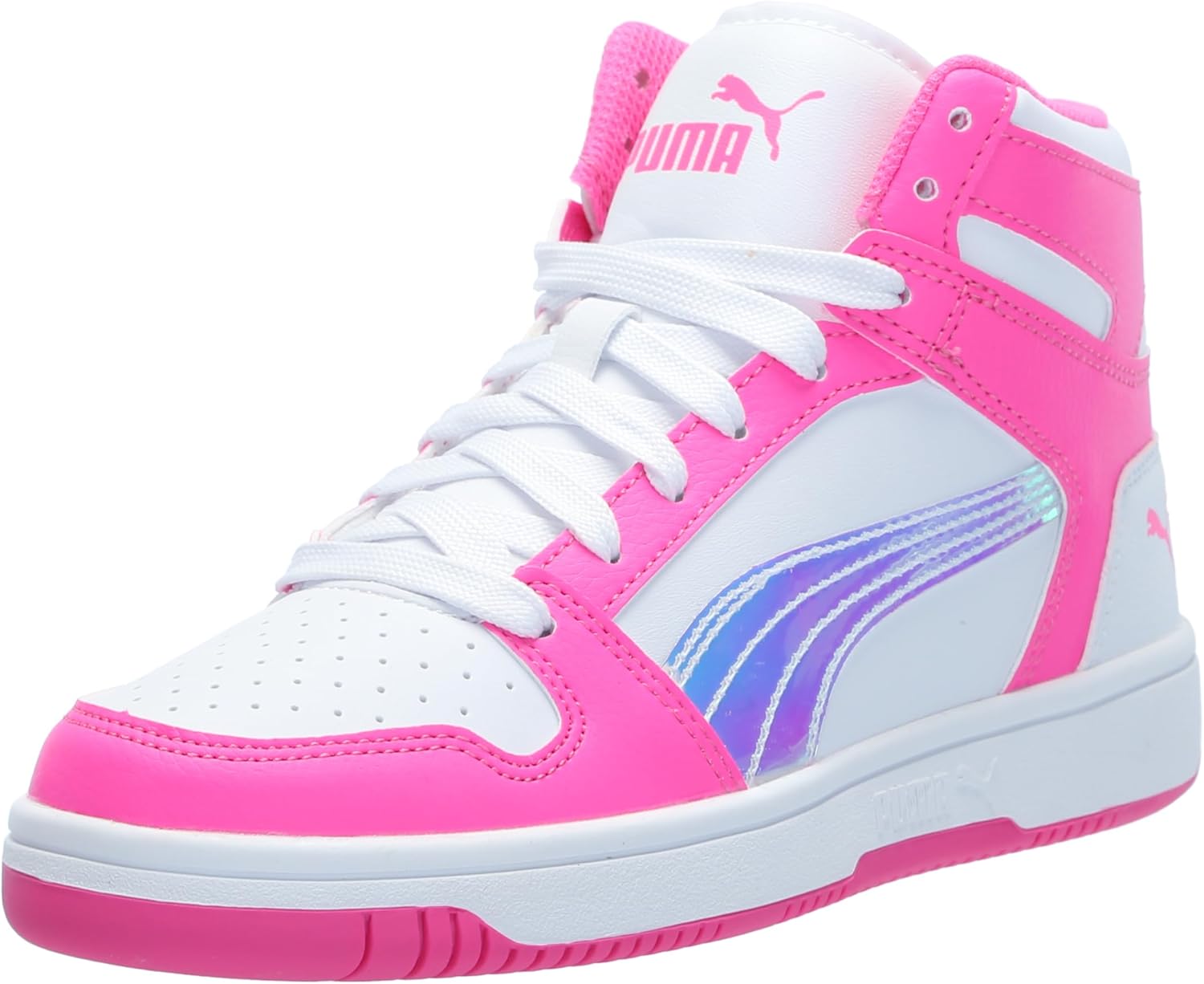 Кроссовки PUMA Rebound Layup Mid для мальчиков, Puma White-ravish-puma White
Кроссовки PUMA Rebound Layup Mid для мальчиков, Puma White-ravish-puma White