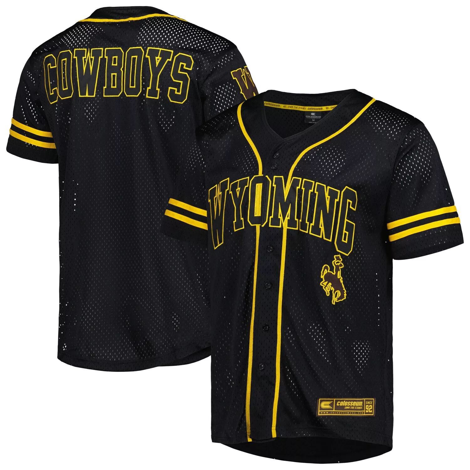 Мужская черная бейсбольная майка на пуговицах из сетки Wyoming Cowboys Free Spirited Colosseum, Черный, Мужская черная бейсбольная майка на пуговицах из сетки Wyoming Cowboys Free Spirited Colosseum
Мужская черная бейсбольная майка на пуговицах из сетки Wyoming Cowboys Free Spirited Colosseum, Черный, Мужская черная бейсбольная майка на пуговицах из сетки Wyoming Cowboys Free Spirited Colosseum